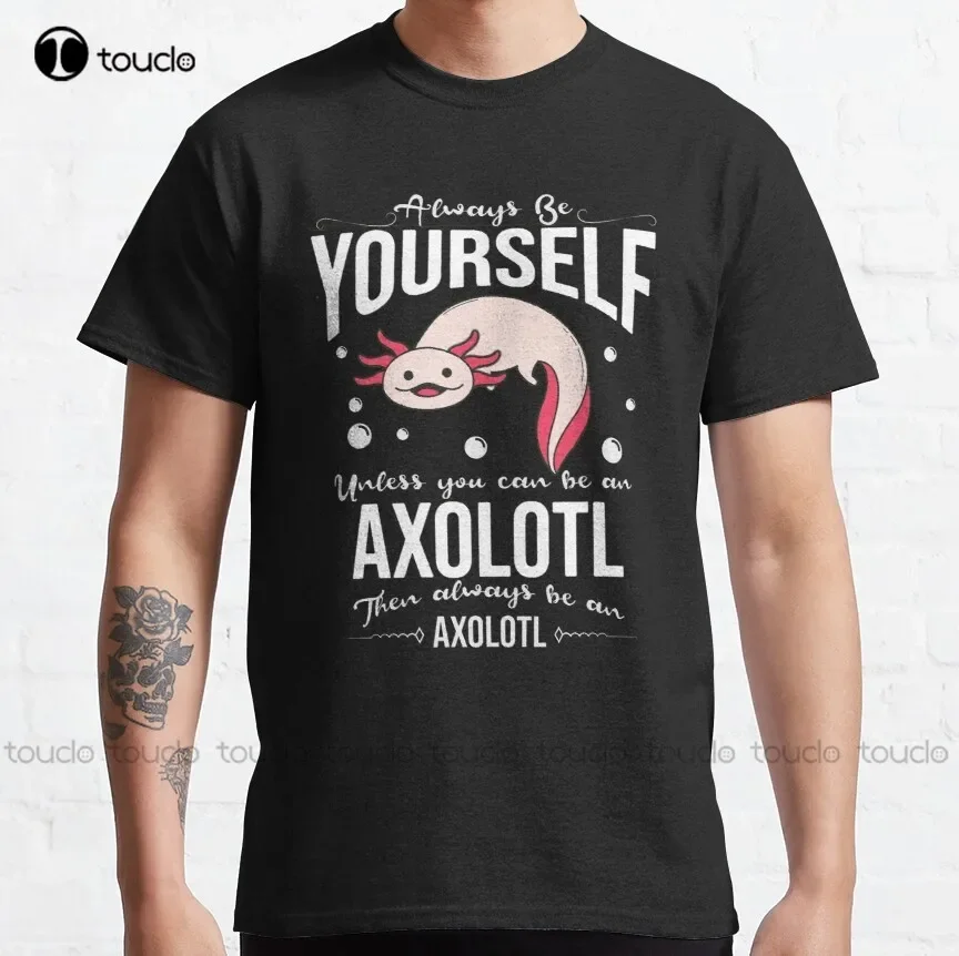 

Классическая мужская футболка для гольфа Always Be Axolotl, модные креативные Забавные футболки для отдыха на открытом воздухе, простые винтажные повседневные футболки