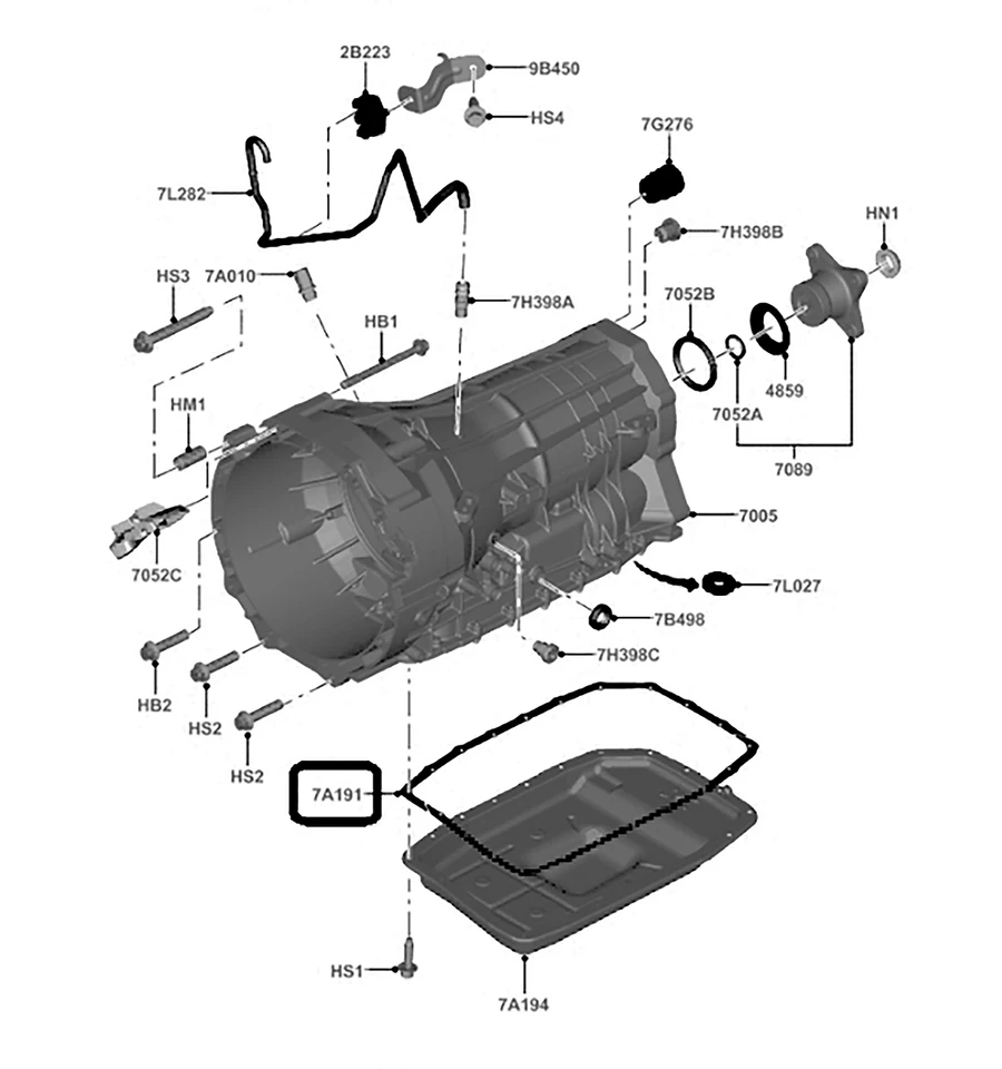 6R60 6R75 6R80 Auto Transmission Pan Gasket
