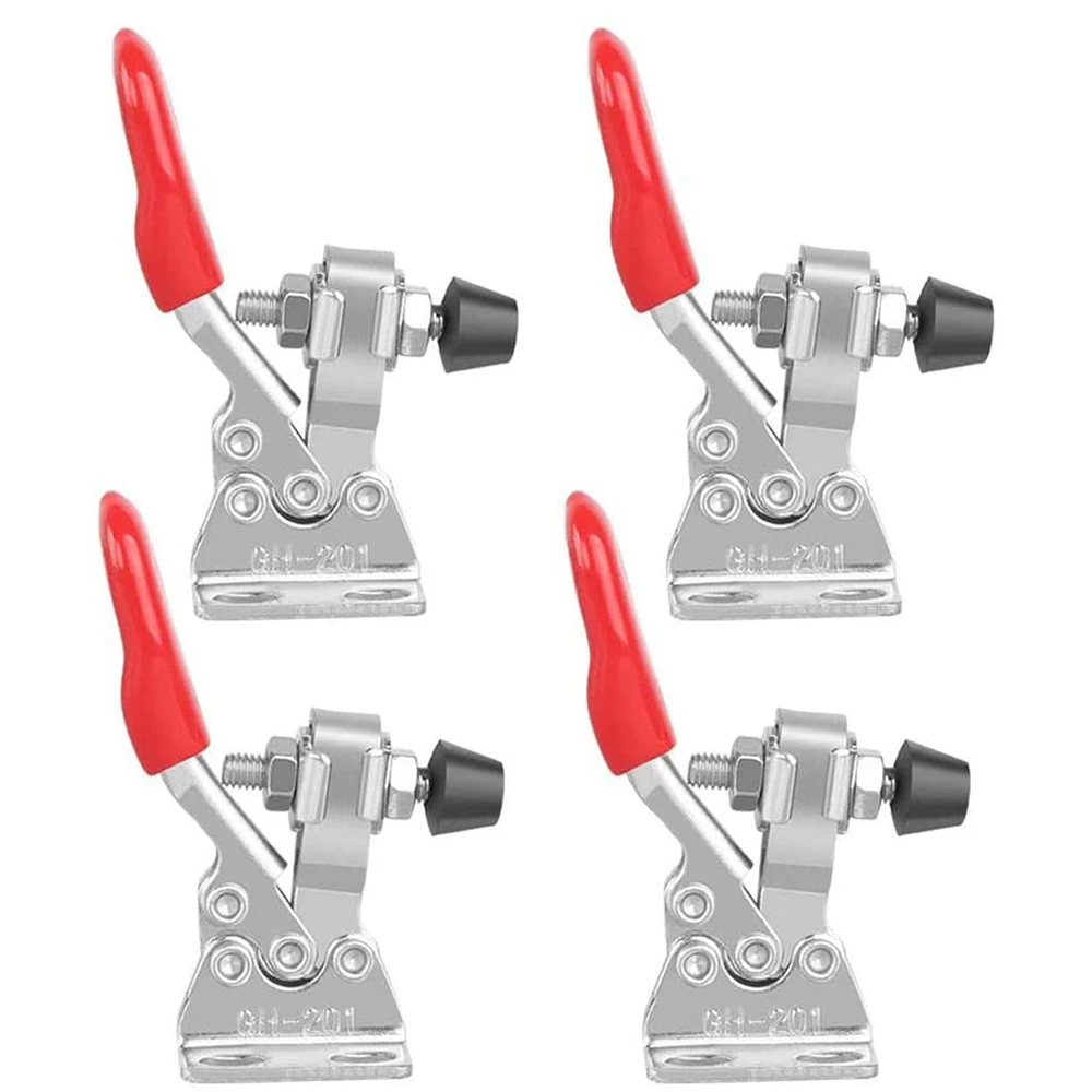 

4Pcs Quick Release Toggle Clamp -201 Antislip Horizontal 59Lbs Holding Capacity for Machine Operation, Woodworking