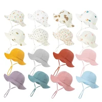Muslin Baby Sun Hat Summer Kids Bucket Hats for Girls Boys Pure Cotton Beach Toddle Cap Infant Newborn Hats Accessories 0-12M 1