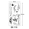 Butterfly Fake Tattoo for Woman Black Flower Tattoo Sketch Tattoo Sticker  Rose Blossom Tattoo Temporary Waterproof 5