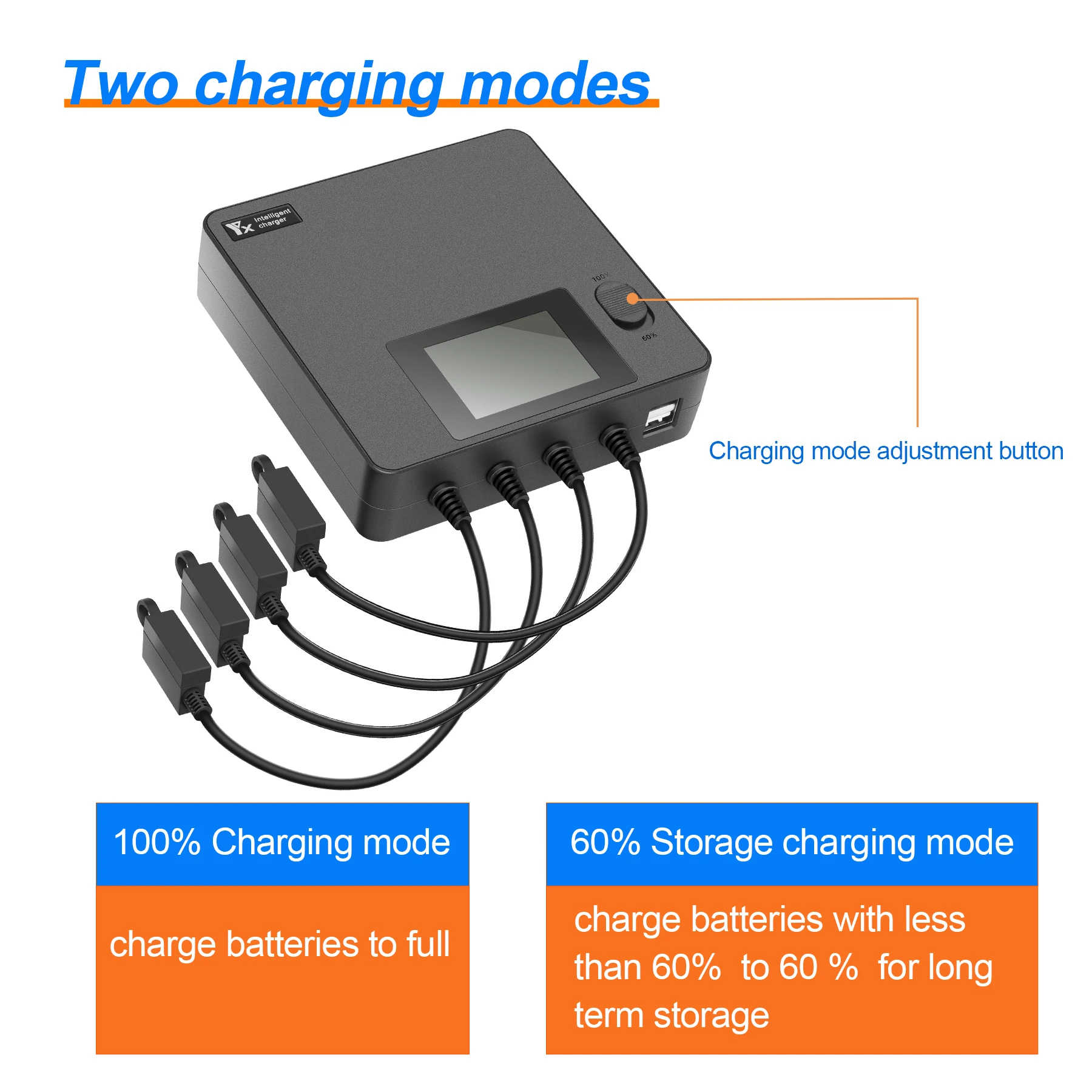Drone Battery Charger 6 in1 Digital Display for DJI AIR 3/3S with USB adapter
