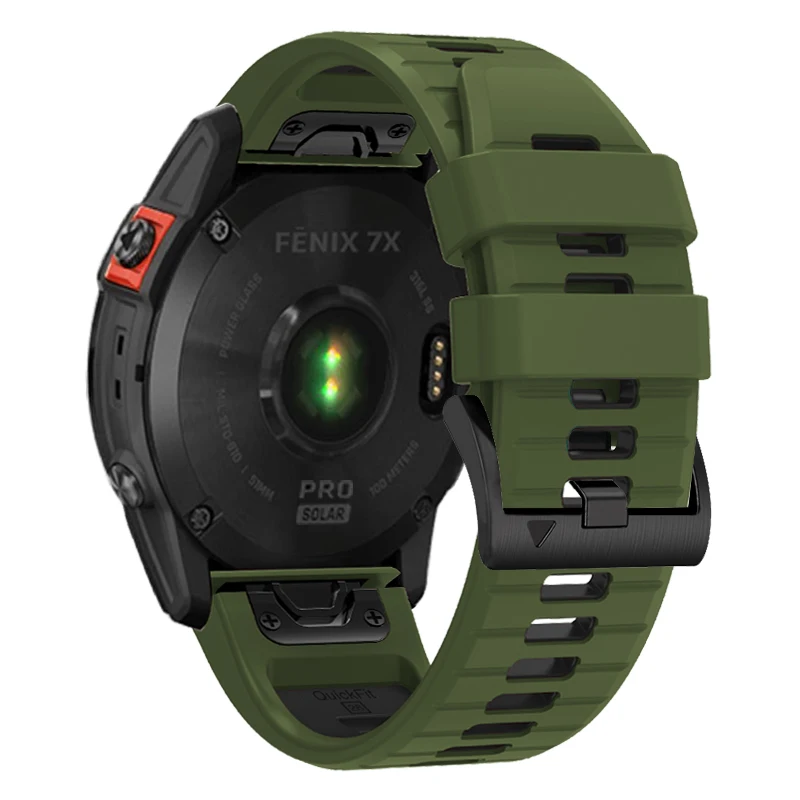 Versatile Silicone Quickfit Watch Strap - 26mm/22mm Adjustable Band