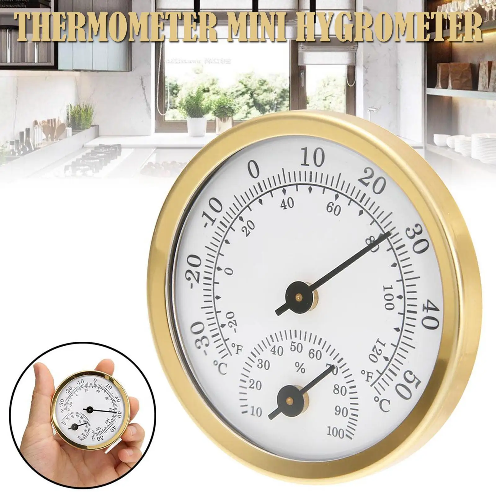 Mini Pointer Type Thermometer Hygrometer Indoor Room Electronic