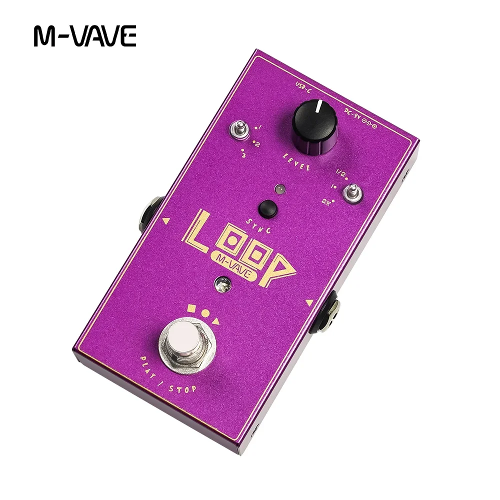 Guitar Effect Pedal Guitar Effects Pedal Guitar Cable M-vave Loop II Looper Guitar Pedal 3 Loops Up To 11 Minutes Recording Time 3 Speed Control Loop Effect Pedal