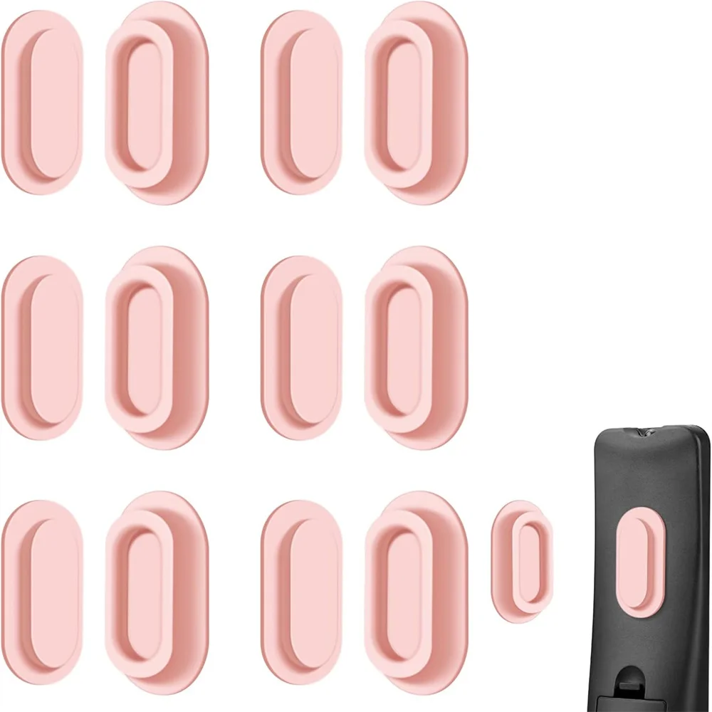 Magnetic Remote Control Holder Set - 6 Pack Silicone Wall Mount Caddies with Strong Adhesive