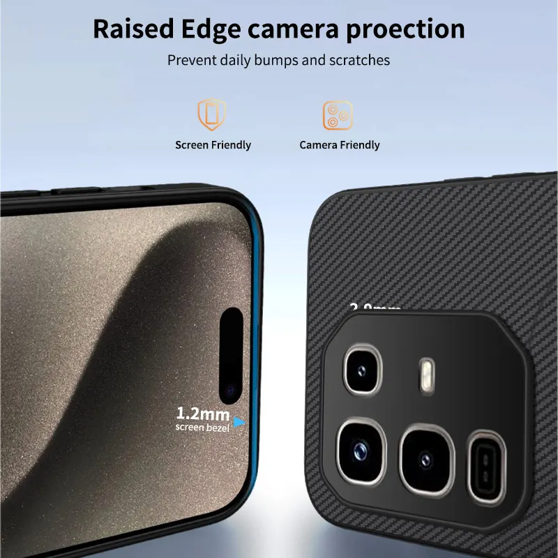 Carbon Fiber Slim Magnetic Shockproof Case with Camera Protection