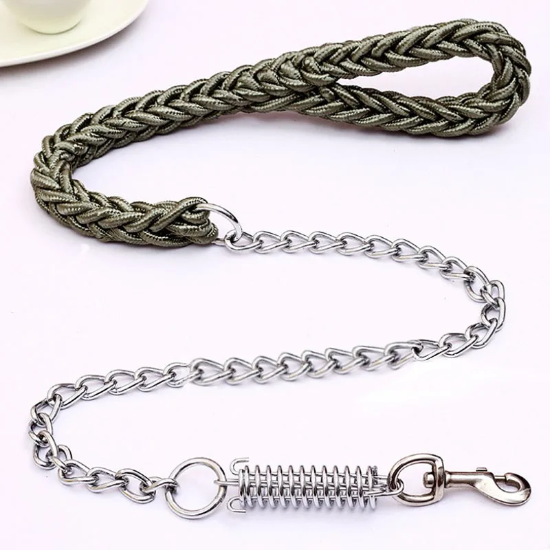 Double Row Nylon Dog Leash Nylon Dog Leash Rope Large Dog Leash