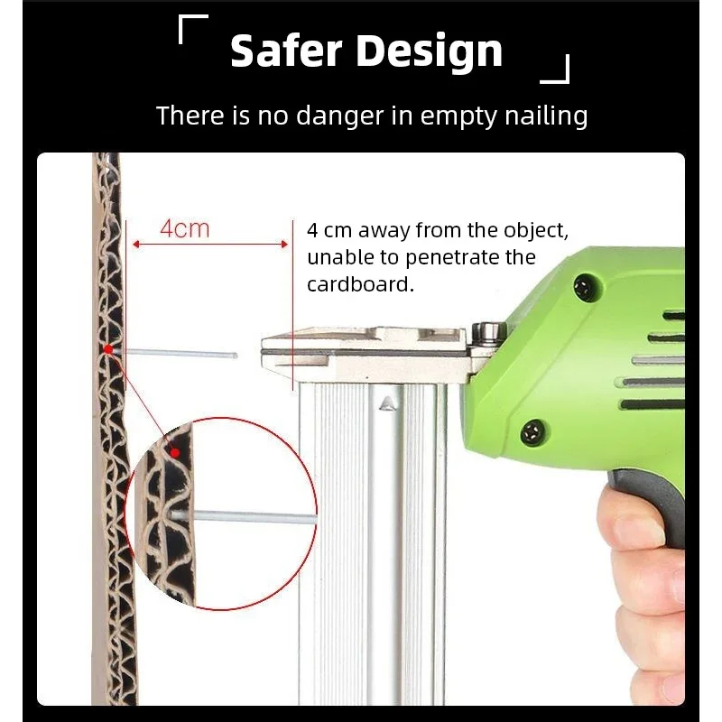 220V Electric Nail Gun Nailing Stapler Shooter Stapler Gun Woodworking Tools Furniture Stapler Framing Tacker DIY Hand Tool 3