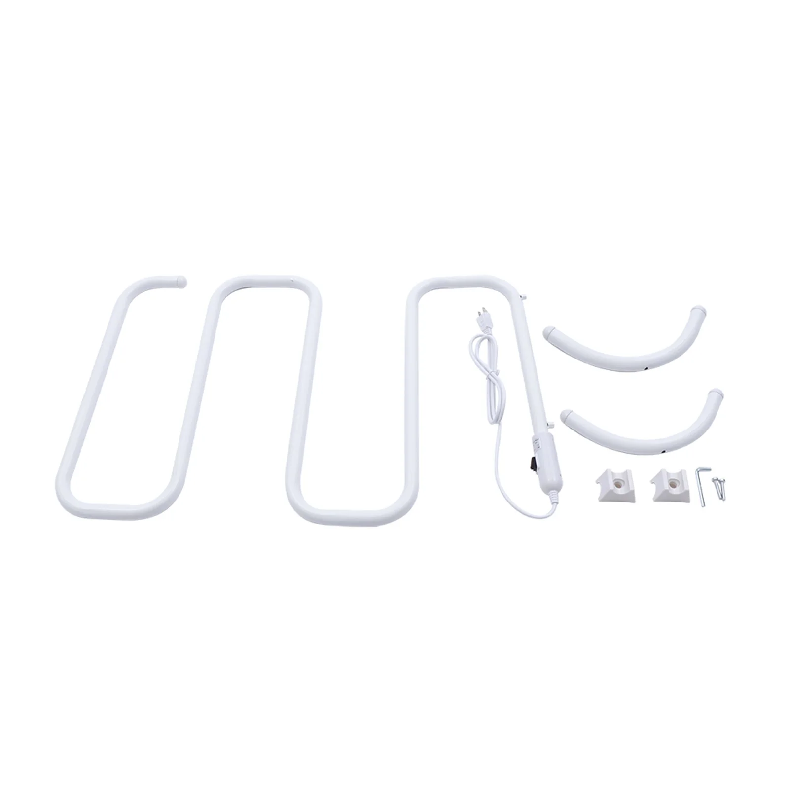 5-Bar Towel Drying Rack Heated Towel Warmer Freestanding Electric Rack Portable Heated Rack 100W Plug-in