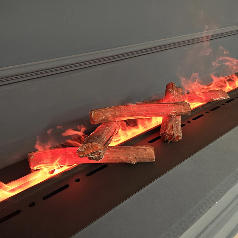 Resin Electric Fireplace Simulated Charcoal Fake Firewood Lifelike Ornaments Home Office Atomized Fireplace Decoration