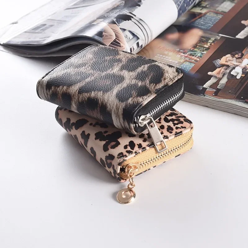 Classic Leopard Animal Women PU Leather Wallet Female Credit Card Holder Small Clutch Bag Fashion Ladies Purse With Coin Pocket 3