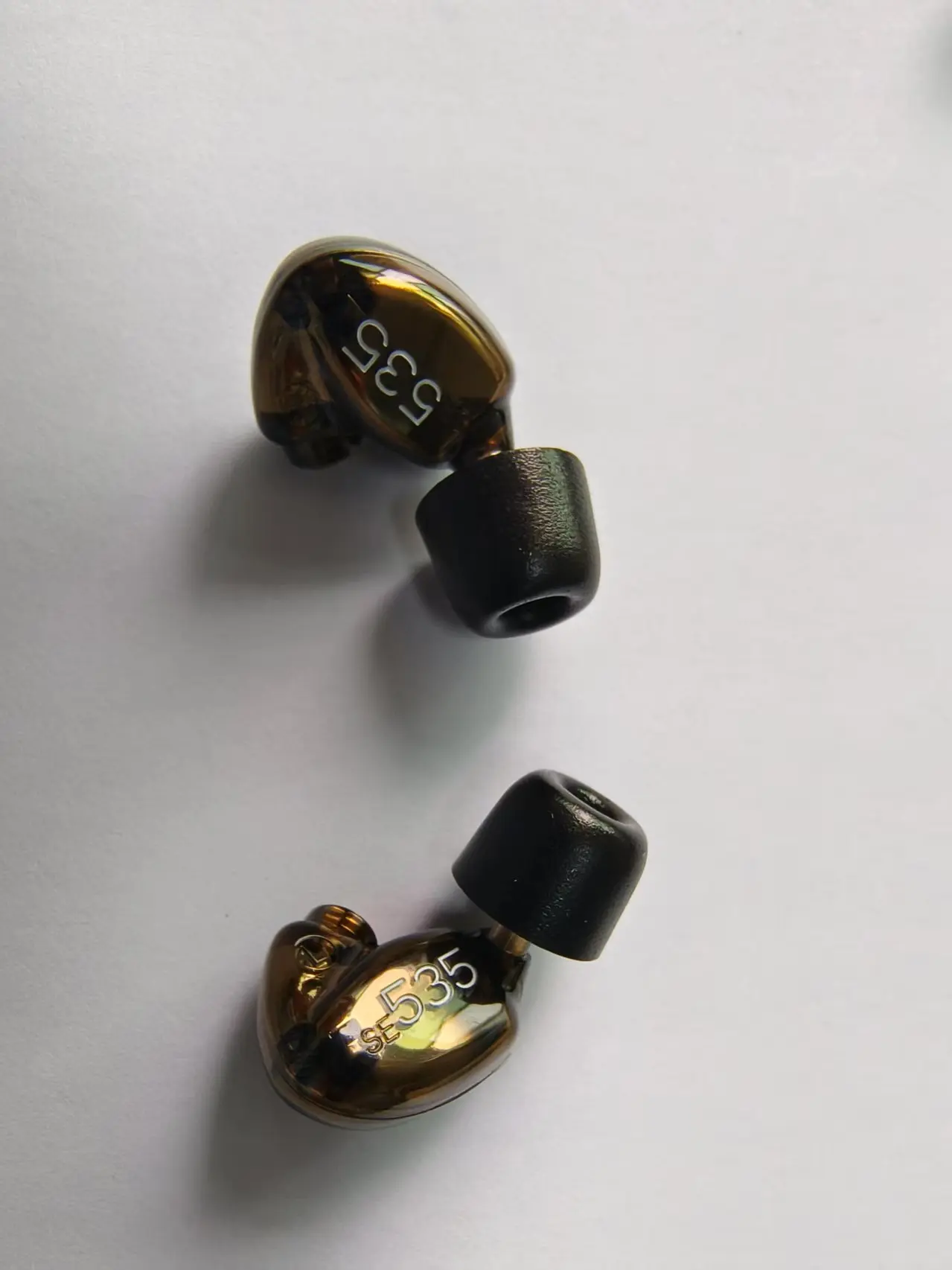 Bronze Headsets Brand SE535 Detachable earphone Hi-fi stereo Headset SE 535 In ear Earphones Separate Cable with box 2