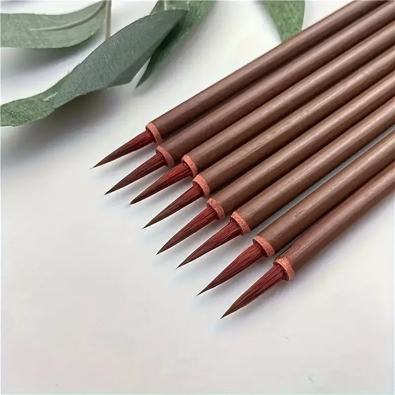 3-20pcs/set Ultra-fine Fine Paint Brush, Hook Line Chinese Calligraphy Brush, Fixed Oil Painting Brush for Art