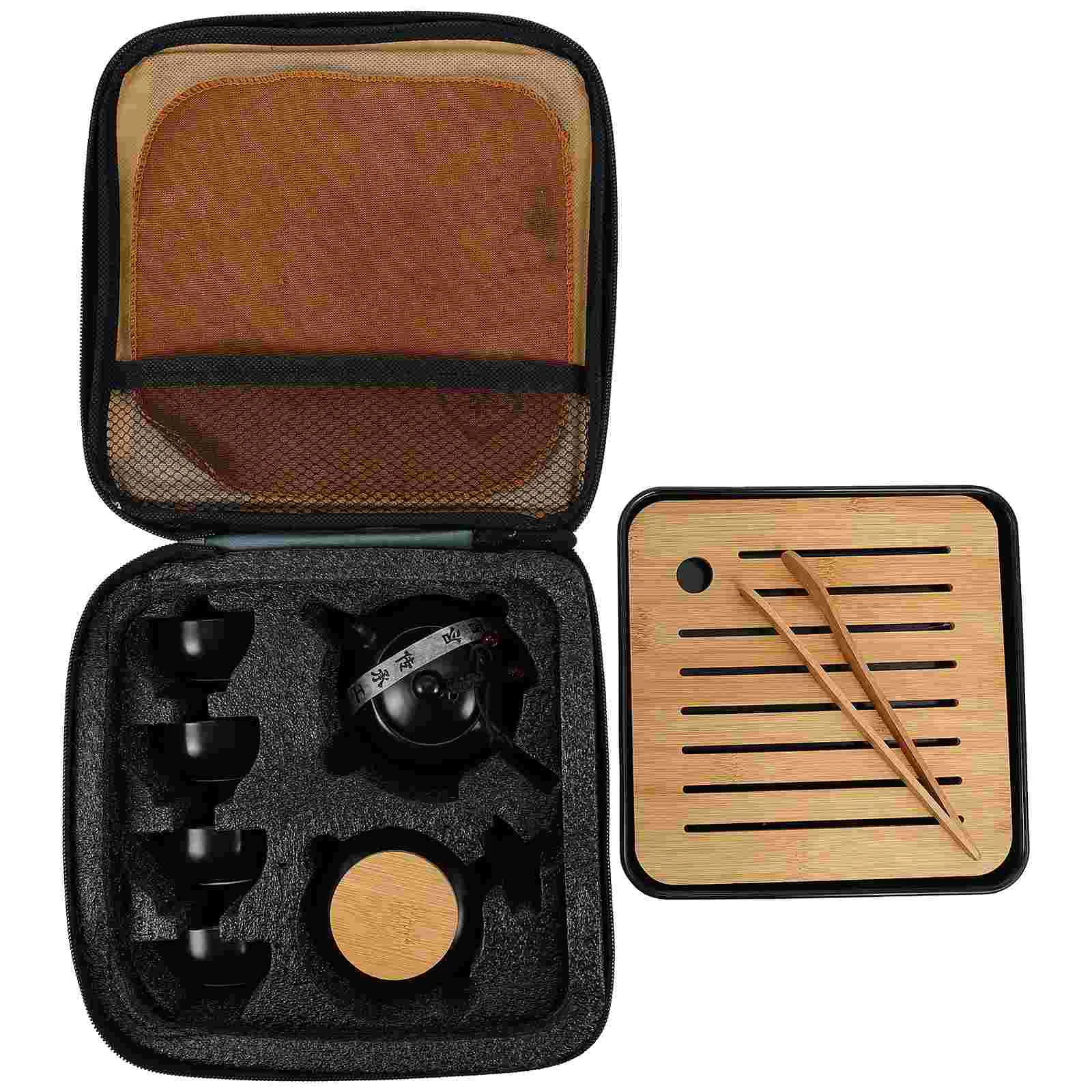 

1 Set Durable Kung Fu Tea Set Kung Fu Tea Ware Kung Fu Tea Supplies (Black)