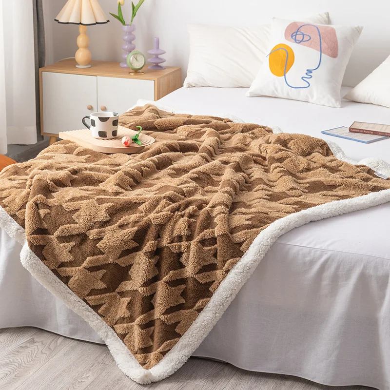 

Fluffy Thicken Winter Bed Blanket Warm Soft Lamb Fleece Throw Blankets Sofa Bed Cover Bedspread For Adults Kids Pet Home Textile