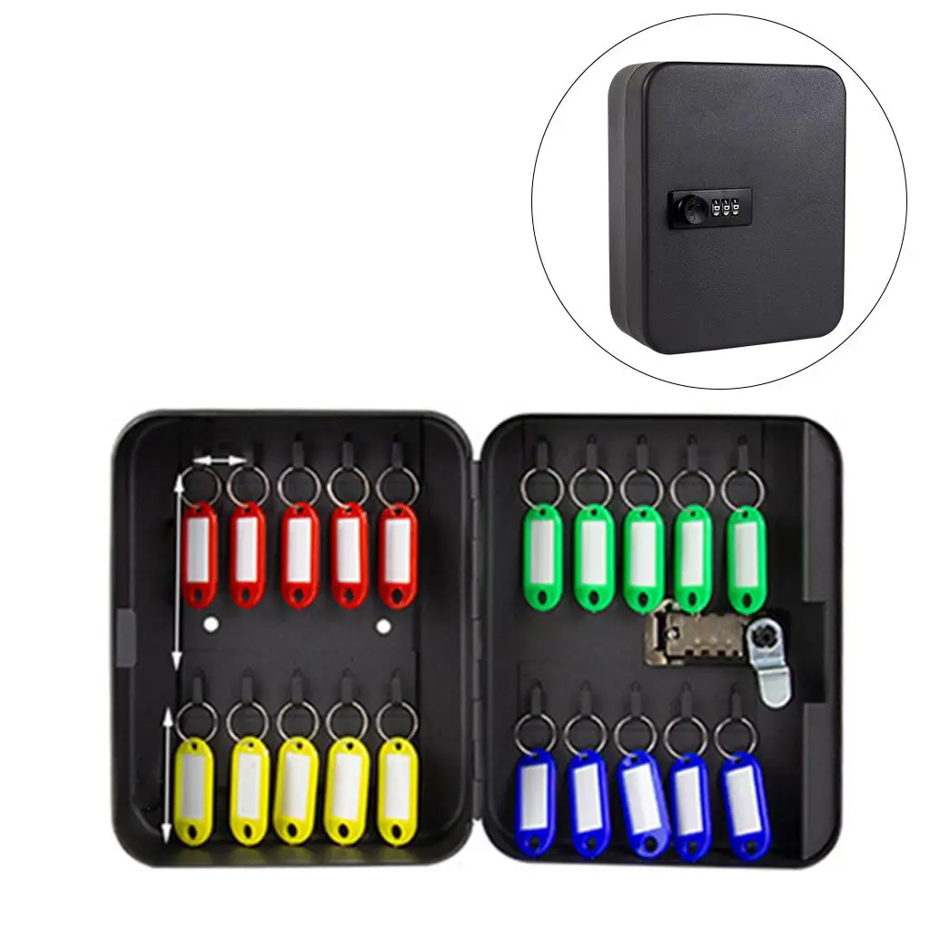 Wall Mounted Password Put 20pcs Key Cabinet Spare Key Organizer Key