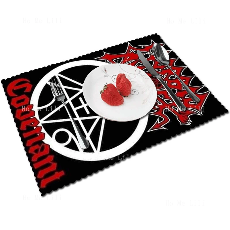 Satanic Stregoneria Album Musicale Black Force Field Rock Band Super Killer Tovaglietta Decorazione Della Tavola