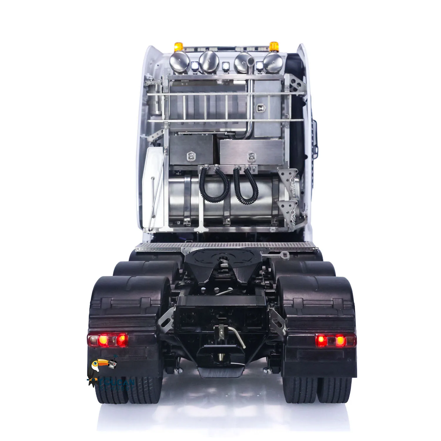 RTR LESU 8X8 RC 1/14 Tractor Truck Metal Chassis 4 Axles Remote Control Car Model Smoking Unit Lights Sounds Toy THZH1537 2
