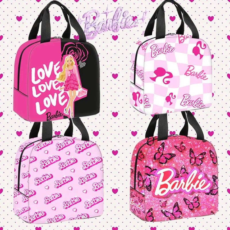 

Сумка Барби бэнто, теплоизоляционная Портативная Сумка-тоут, школьный обед, офис, модное украшение из фильма, милые подарки для девочек и детей