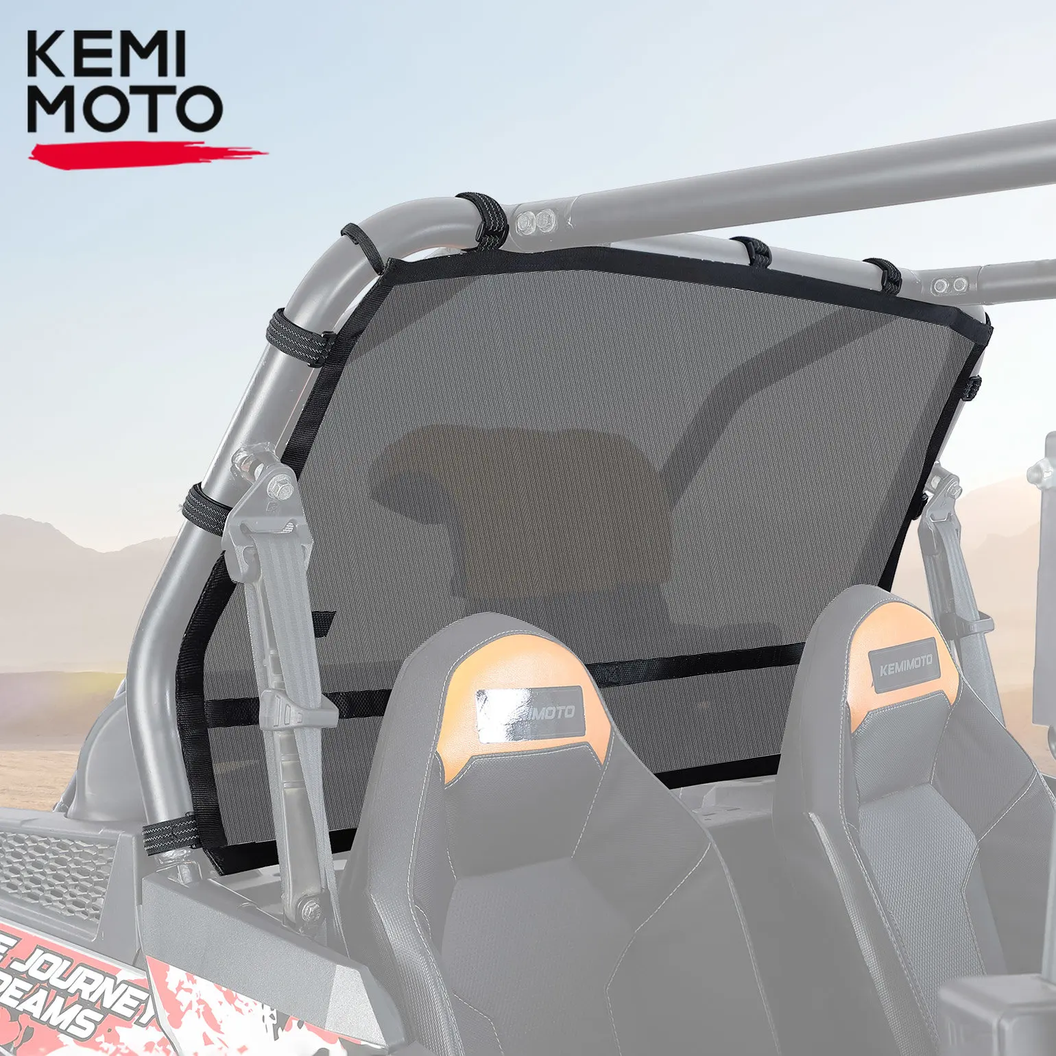 KEMIMOTO UTV Rear Window Net Soft Mesh Sun Protection Net Compatible with Polaris RZR XP/XP 4 1000, Polaris RZR XP/XP 4 Turbo kemimoto utv soft rear window net mesh compatible with polaris rzr pro xp rzr pro xp4 2020 2023 sun uv protection