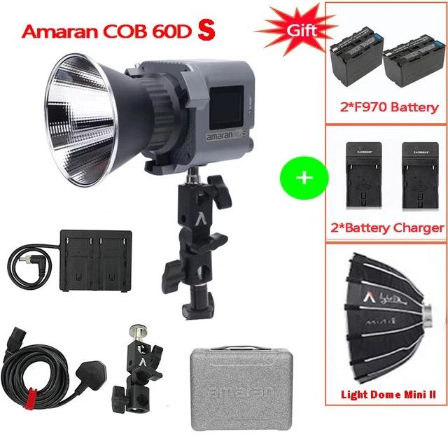 Amaran COB 60d -Sモデル ストロボ ピン変換コネクタ付き