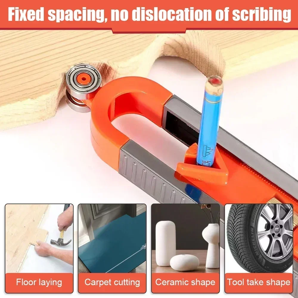 Measuring tool contour scribing ruler contour lock precision woodworking instrument adjustable locking copier contour gauge carpentry gauge woodworking gauge scribing tool
