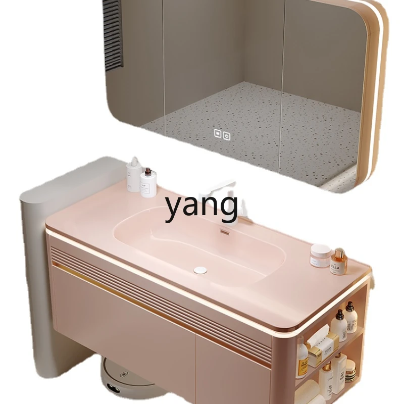 

CX светильник роскошный керамический шкаф для ванной комнаты, цельная раковина, комбинированная раковина из дуба, розовая раковина для ванной комнаты