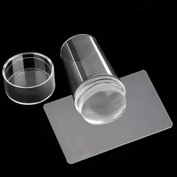 Clear Jelly Nail Art Stamper & Scraper Set (01 1 set)