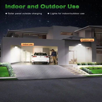 Solar Outdoor Lights - LED Motion Sensor Light with Remote Waterproof Security Flood Light for Patio Garage Porch Yard 5