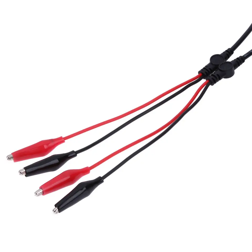 2 Pcs 110cm BNC Q9 To Double Alligator Clip Oscilloscope Test Probe Leads Cables BNC Test Leads Kit for Electrical Working image 4