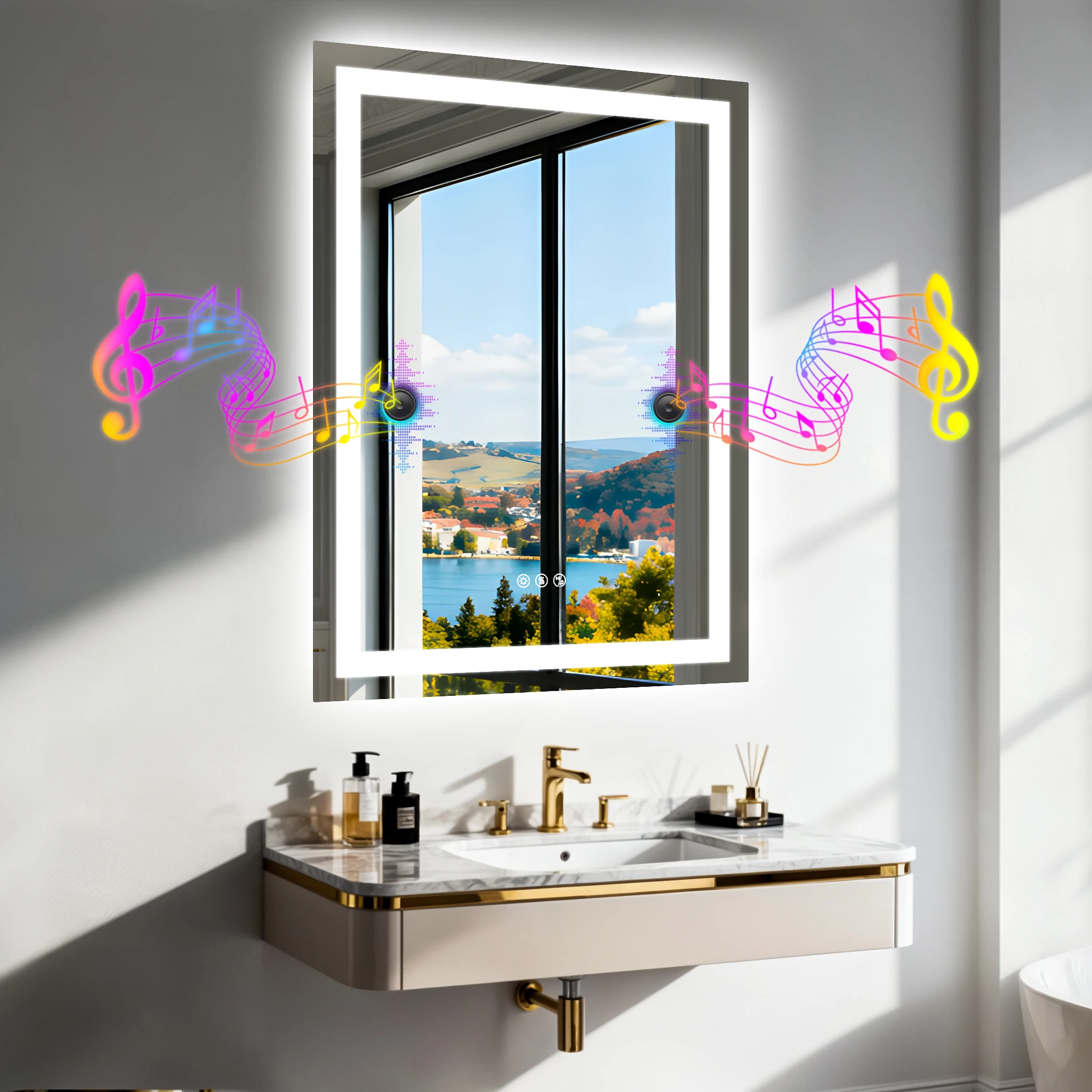 Bluetooth LED Bathroom Mirror 3