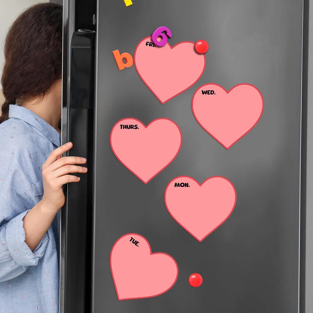 8Pcs 재사용 가능한 지울 수 있는 주간 화이트보드 스티커 사무실 홈 교실 사용 건식 지우기 메모 스티커