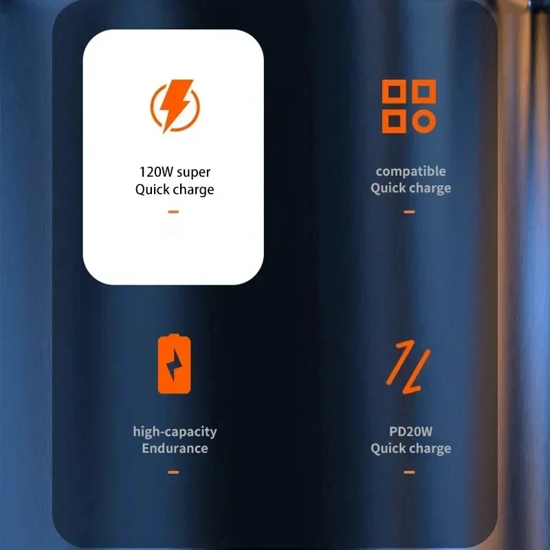 200000mAh Powerbank 120W Super Fast Charging High Capacity Digital Display External Battery Power Bank For iPhone Samsung Huawei