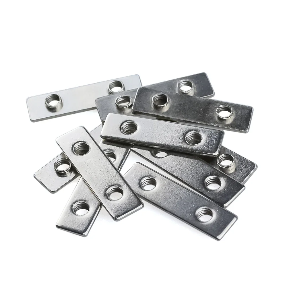 20Pcs M5 Tee Nut Zinc Plated Double T-Nut for V-Slot Aluminum Profile Linear Rail