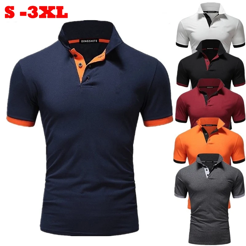 

Men's Fashion Polo Shirt Short Sleeve Lapel Shirt Summer Casual Business T-shirt S ~ 3XL