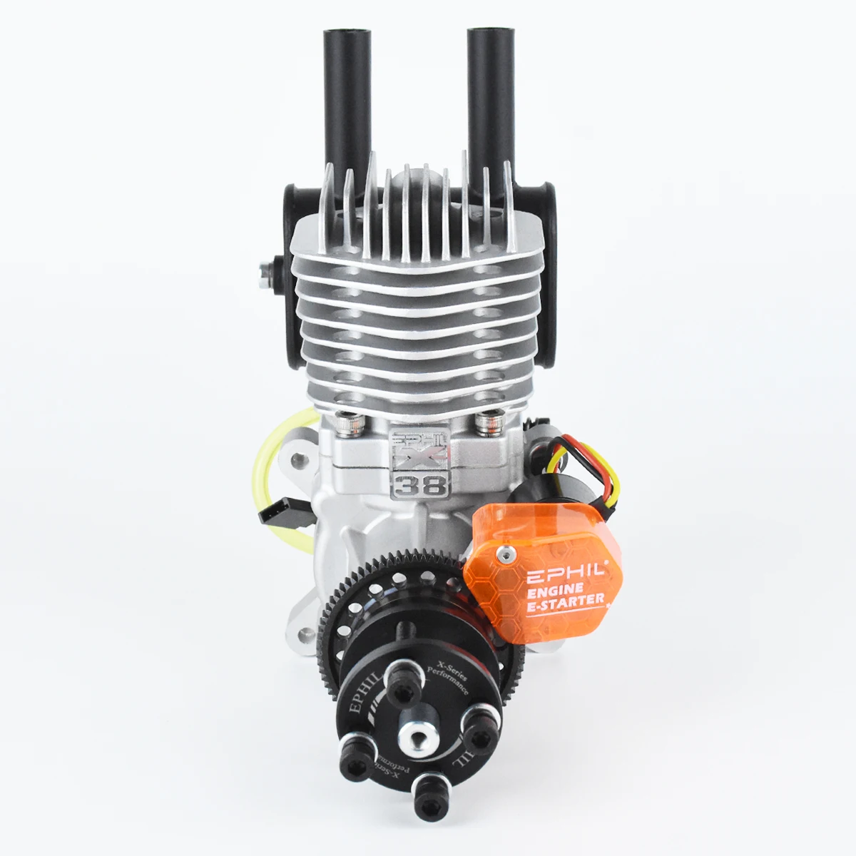 EPHIL X-38cc-R PRO 모델 엔진 전기 시동 단기통 2행정 후방 고정 날개
