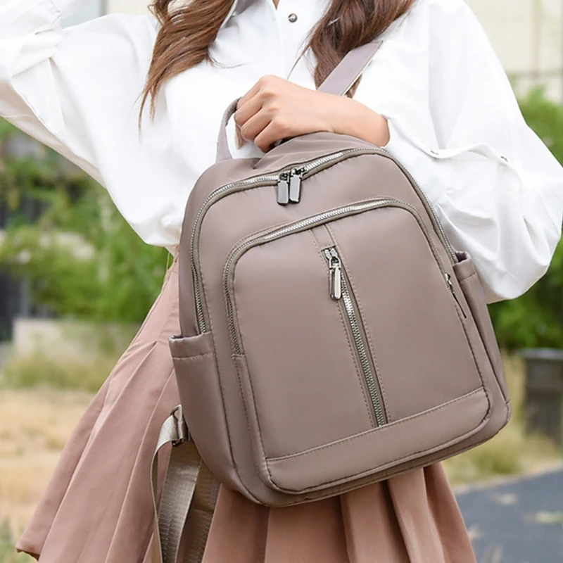 Nylon School Backpack College Book Bags Travel Casual Bag for Student