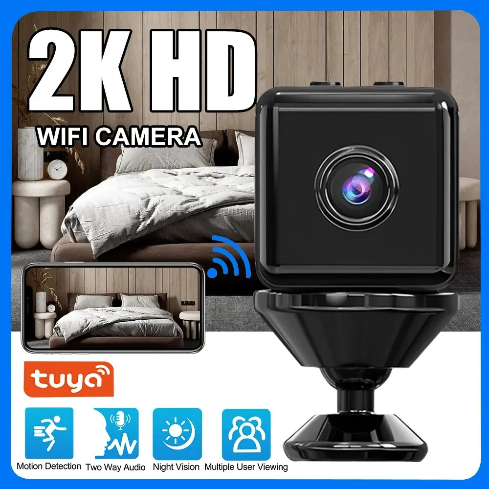 Tuya 2MP Mini IP Sports Camera Wireless Security Surveillance Built-in BatteryNight Vision Smart Home Camera