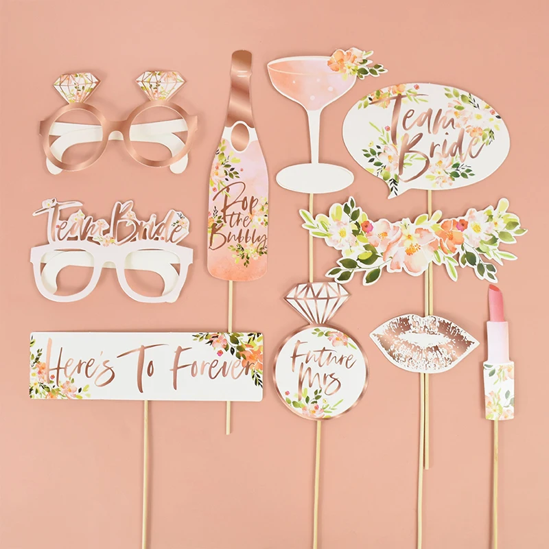 

1Set Team Bride To Be Photo Booth Props Just Married Photobooth Hen Party Decor Wedding Gift Bridal Shower Bachelorette Supply