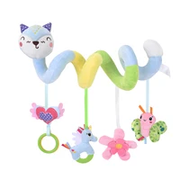 Car Seat Toys For Infant Cute Fox Spiral Plush Toys Stroller Toys Hanging Rattle Crib Activity Toy For Baby Gift 2