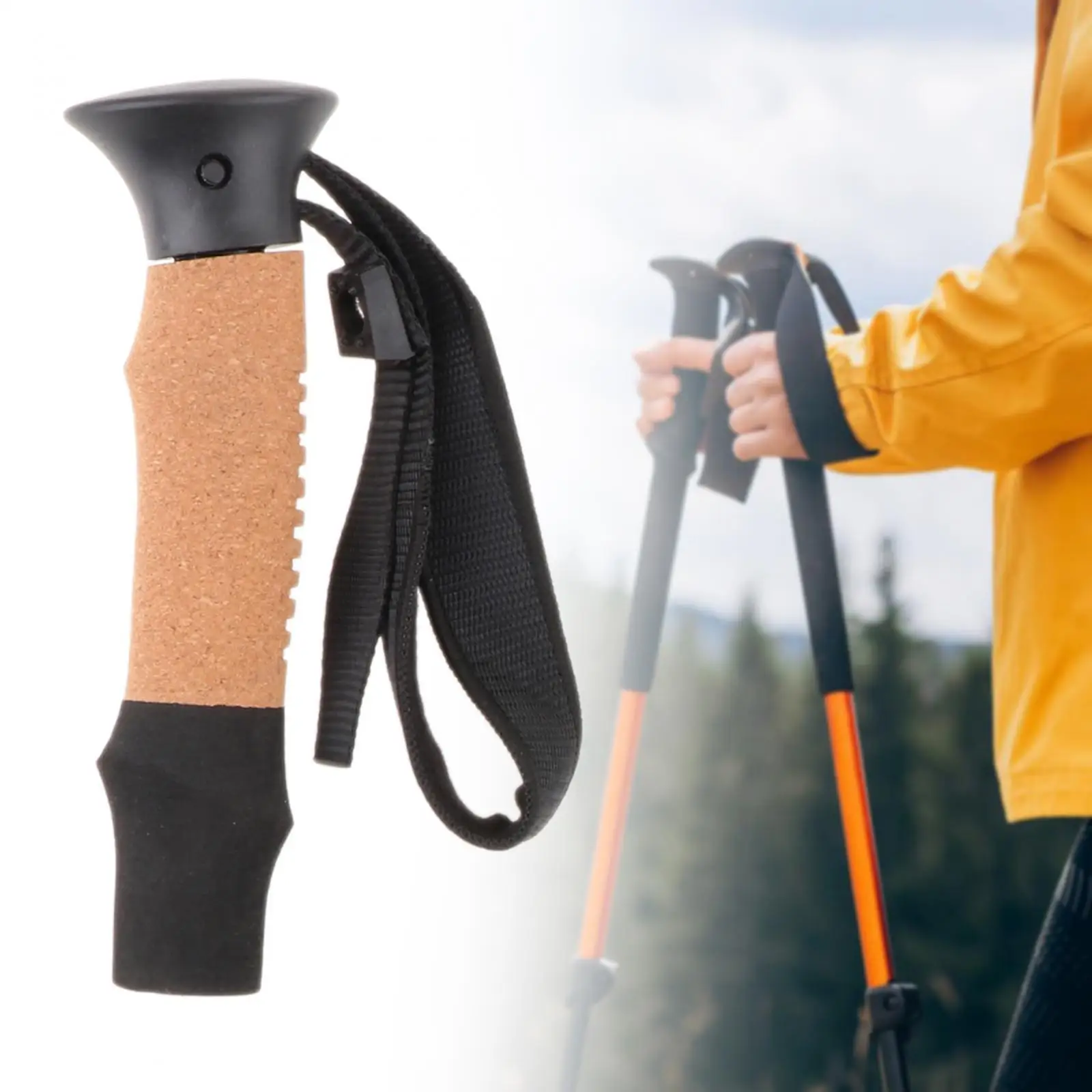 Trekking Pole Handle Lightweight Replacement Mountain Climbing Equipment Alpenstock Handle Grip for Outdoor Camping Kids Adults