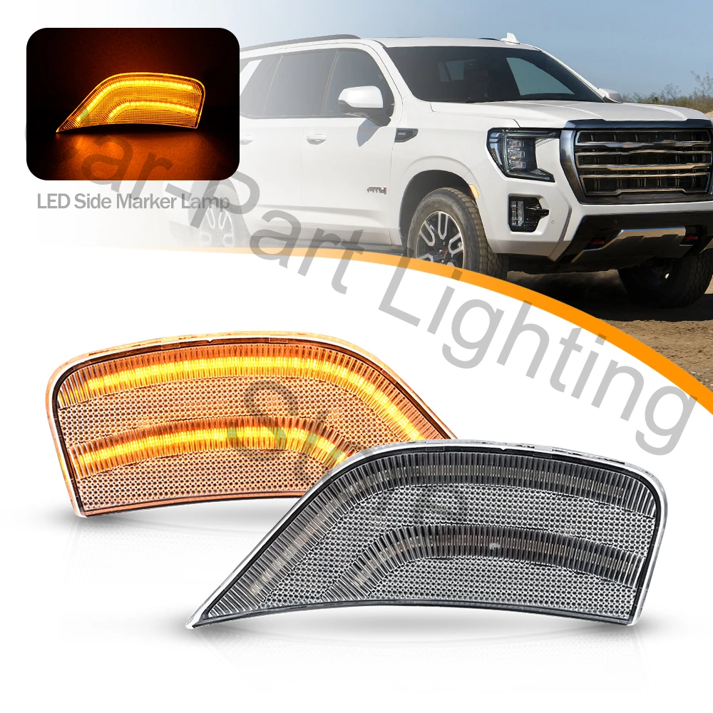 2X front Bumper Side Marker Light Auto Led Turn Signal Light Lamp For