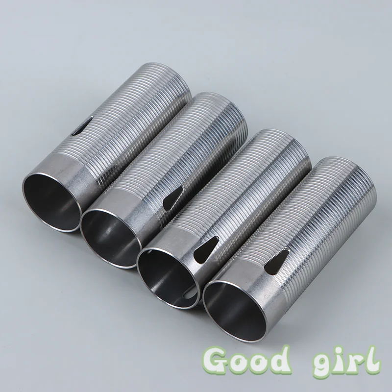 Airsoft Gearbox Cylinder CNC Advanced Stainless Steel Ribbed Heat Dissipation Cylinder For Airsoft Ver.2 Gearbox 80%/70%/60%/50% Sport Toy