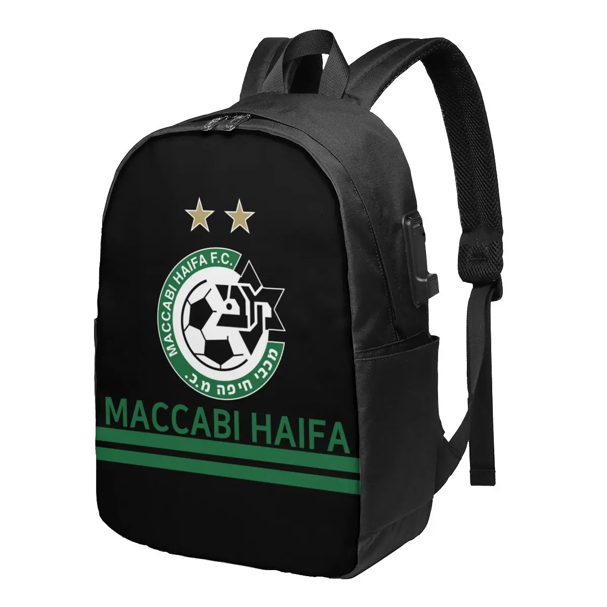 Туристический рюкзак для ноутбука Maccabi Haifa FC из Израиля школьный с USB-портом сумка