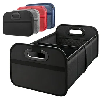 Organizer per bagagliaio per auto, organizer per auto con scomparto pieghevole, salvaspazio, pieghevole impermeabile per tutte le auto, SUV, mini furgoni