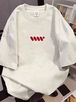 Loose ex Cotton T-irt ort Sve Pure Cotton American Street Sle for Men And Women Summer Casual Top