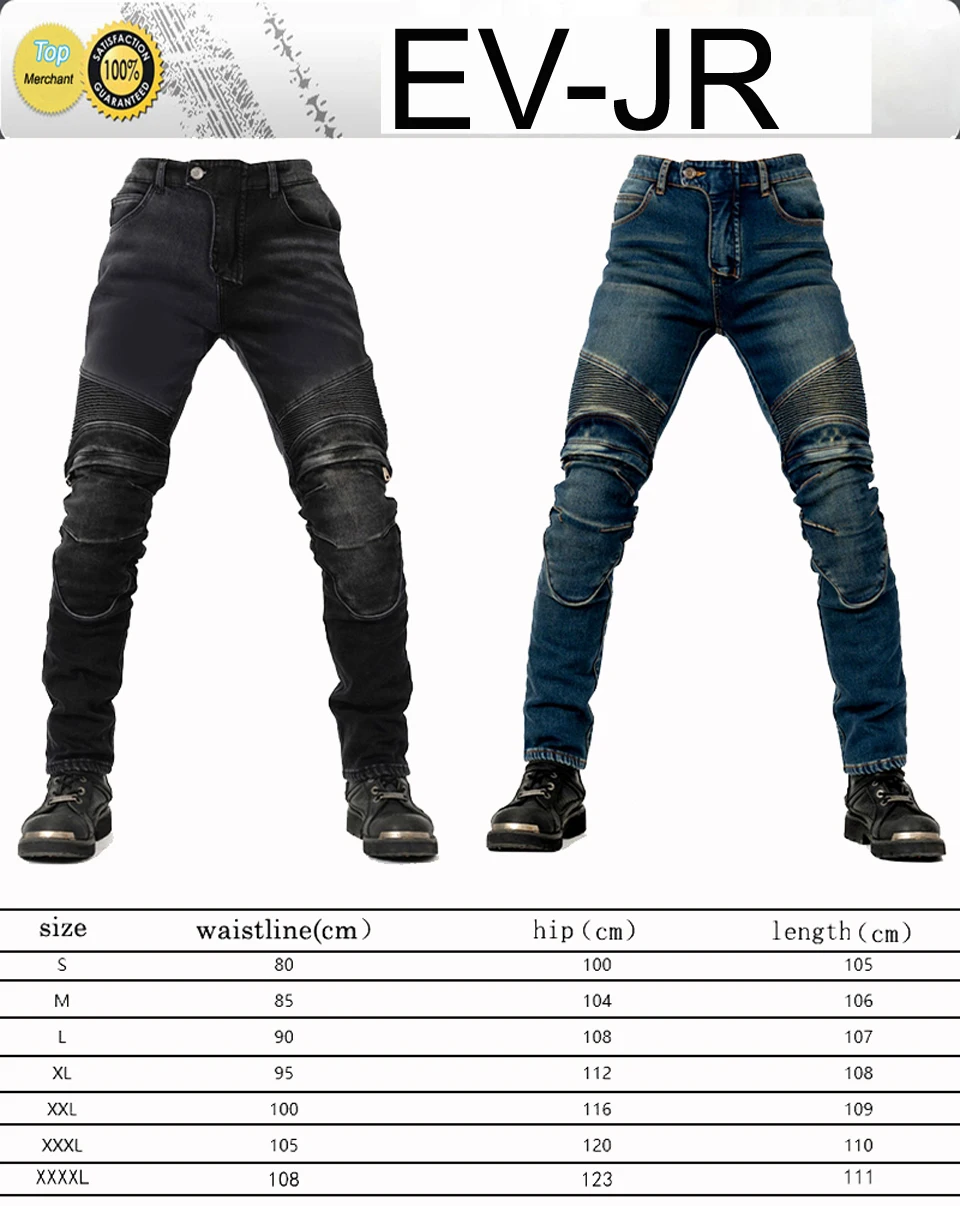 Fireproof Motorcycle Jeans Protective Gear Riding Men's Motorbike Trousers Motocross Pants Windproof Plus Velvet Aramid Jeans