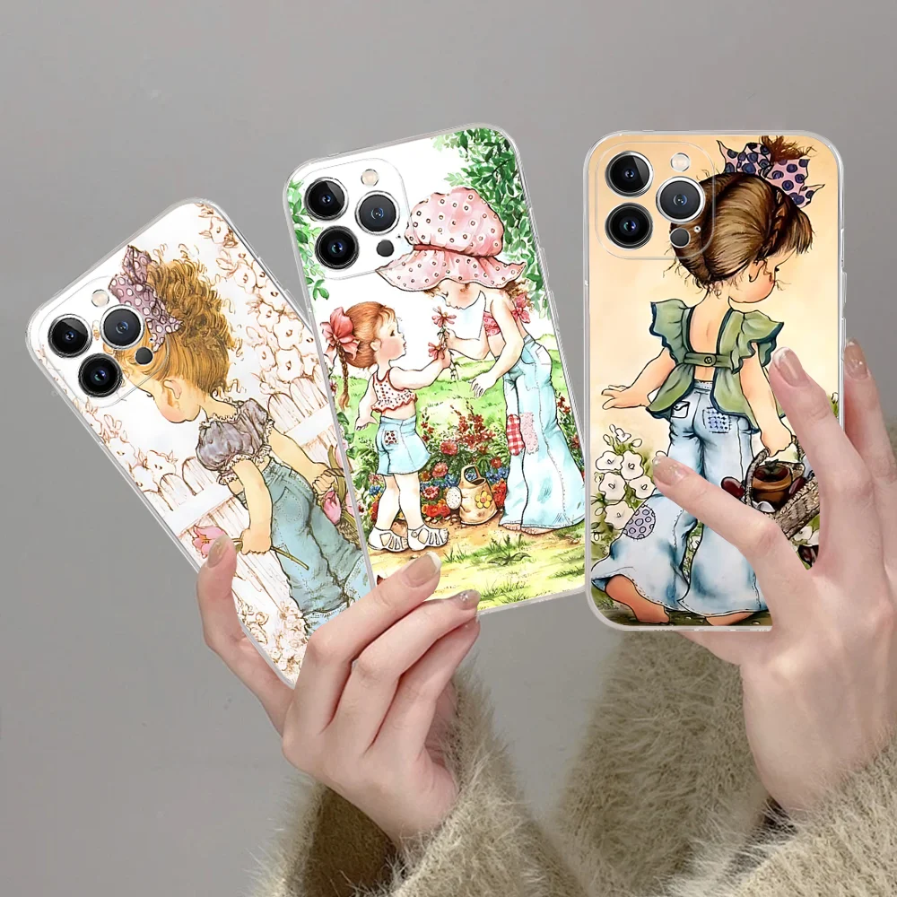 Sarah Kay Girl Cute Phone Case with Clear Back Cover