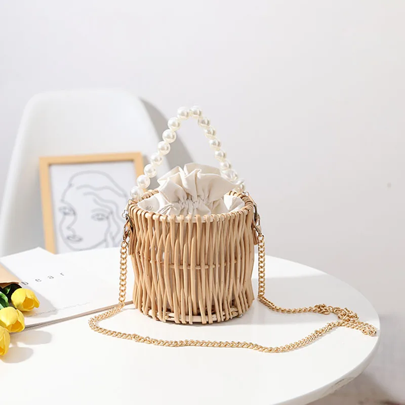 straw-bag-female-2024-new-lovely-cane-makes-up-manual-bucket-bag-one-shoulder-pearl-hand-woven-bag